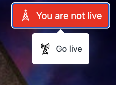 Button to launch the Live