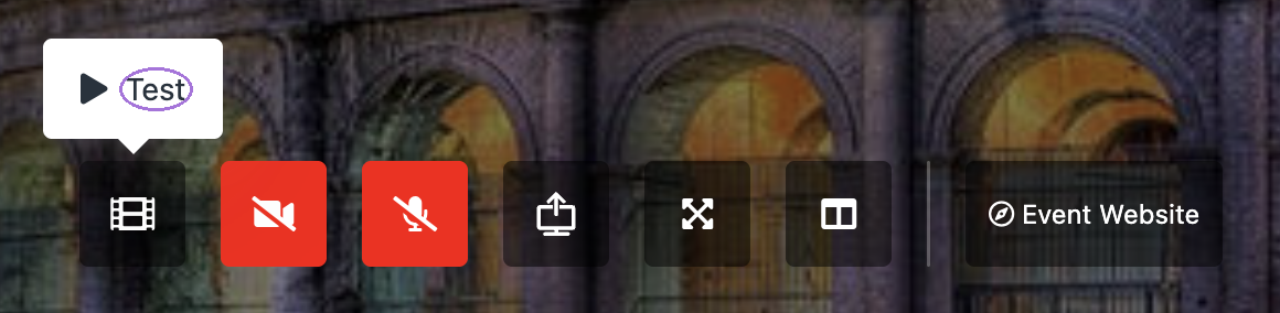 Icône pour lancer la vidéo depuis la barre d'outils du Live