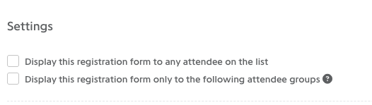 Settings tab with the form's restriction options