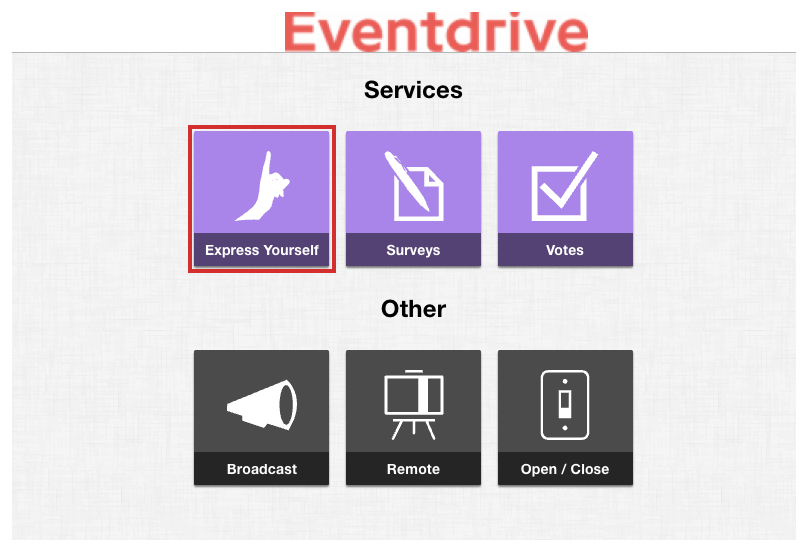 Accueil de la plateforme de modération, avec le service Express Yourself